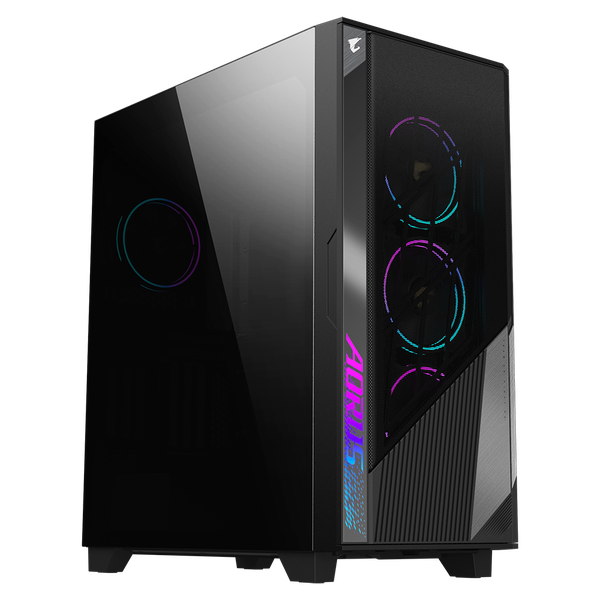 Gigabyte AORUS C500 Glass - Black Mid Tower PC Gaming Case