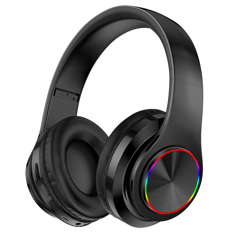 Bluetooth V5.0 Wireless Headphones with Noise Cancellation Black