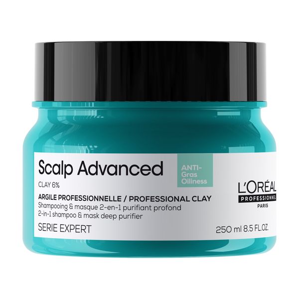 L'Oréal Professionnel Scalp Advanced Anti-Oiliness 2-In-1 Deep Purifier Hair Mask for Oily Scalps - 250ml