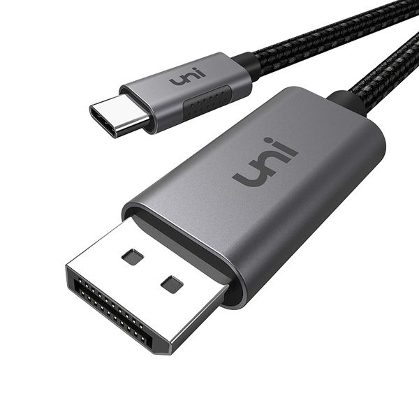 uni USB C to DisplayPort Cable (4K@60Hz, 2K@165Hz) Space Gray Aluminum - 3m