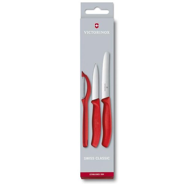 Victorinox Swiss Classic Paring Knife w/Peeler 3 Piece Set