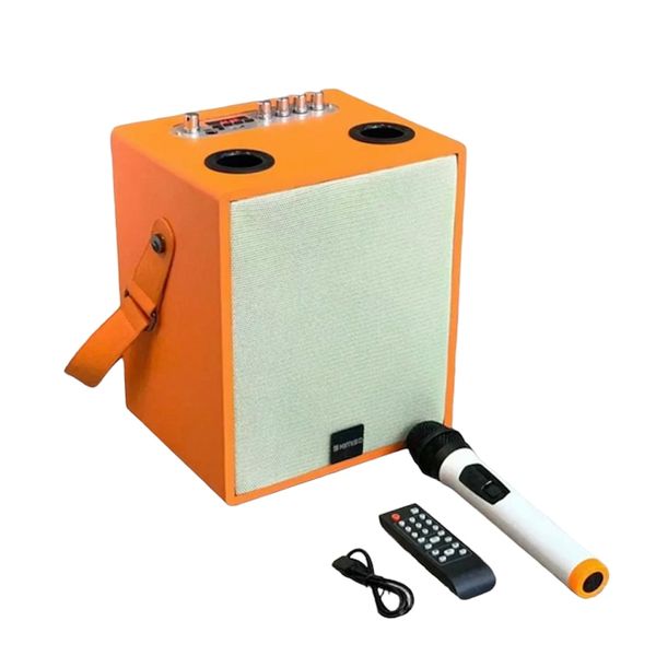 kimiso 8inch Portable Party Speaker with Microphone and Remote