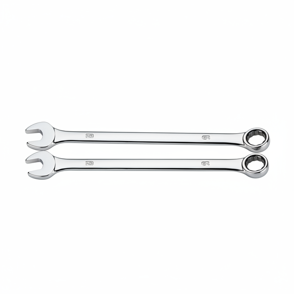 Force 17mm Combination Wrench with 75 Offset for Tight Spaces - 2 Pack