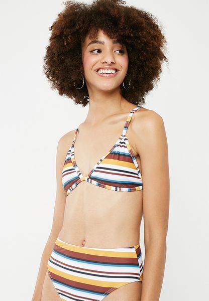 Women's Superbalist Josie Triangle Top - Stripe Print