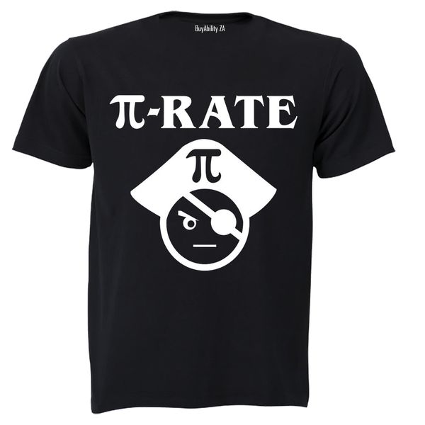 Rate, Pirate - Mens - T-Shirt - Black image