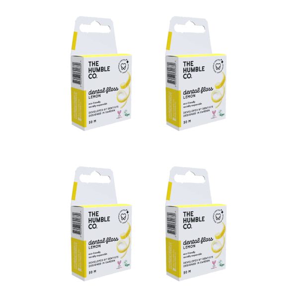 The Humble Co - Dental Floss Lemon - Vegan - Eco Friendly - Pack Of 4