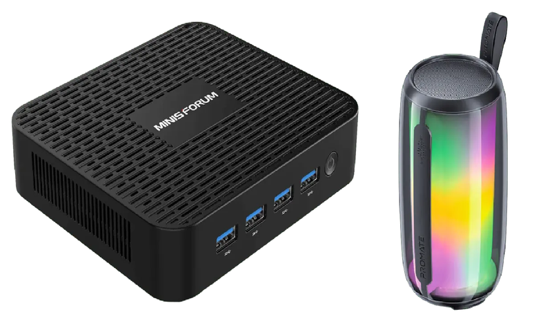 MINISFORUM GK41 Mini PC 8GB DDR4 256GB SSD Celeron + Bluetooth Speaker
