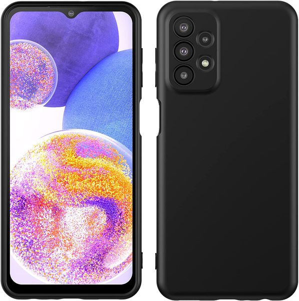 Liquid Silicone Black Shockproof Back Cover for Samsung Galaxy A13 4G