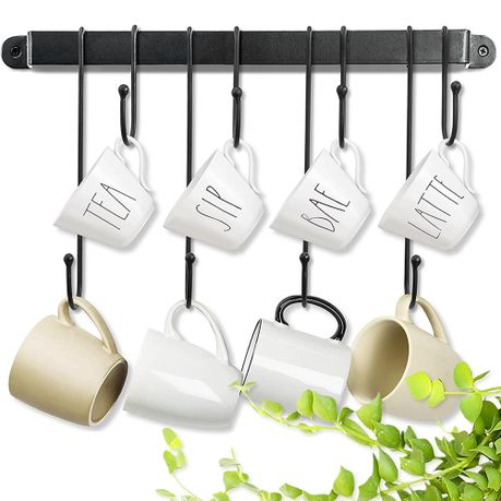 Wall Mounted Coffee Mug Holder Cup Holding Hooks Iron Rack for Kitchen, Shop Today. Get it Tomorrow!