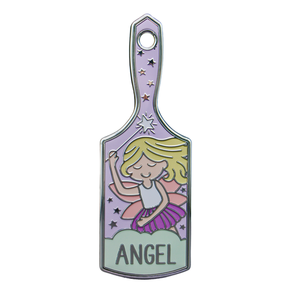 Girl's Personalised Hairbrush - Angel