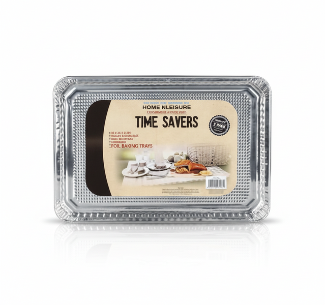 Home n Leisure Disposable Aluminum Foil Baking Trays 40x28 cm, 2 Piece