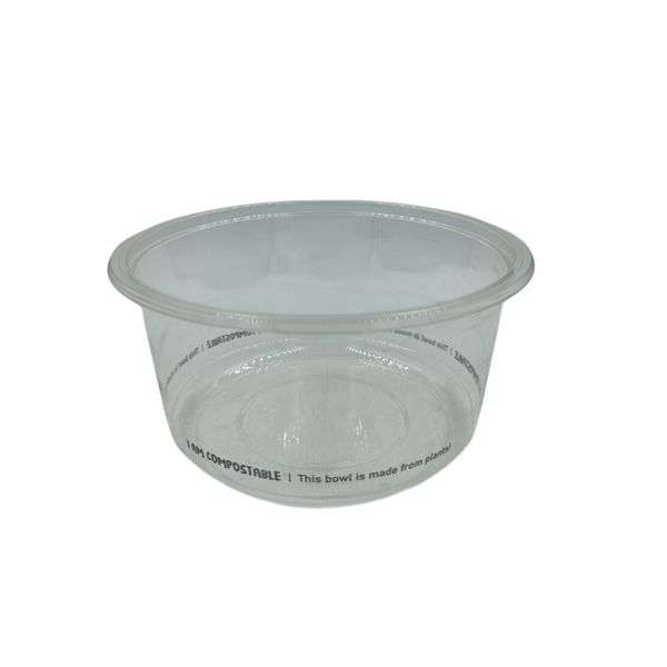 Clear Compostable PLA Salad Bowl with Lid 700ml- Pack of 50