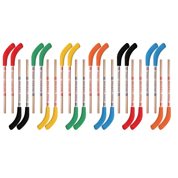 24Pcs Hockey Pencils and Erasers, Pencils for Hockey Fans, Students