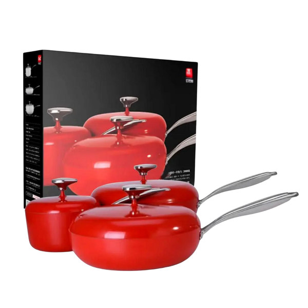 3-Piece premium Non-Stick Cookware Pot Set
