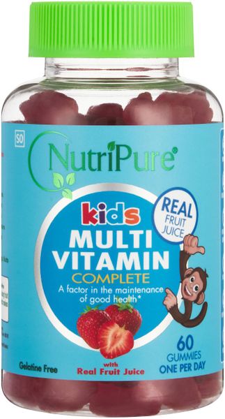 Nutripure Kids Multivitamin Gummies Vitamin B6, B12, C, Biotin, Niacin