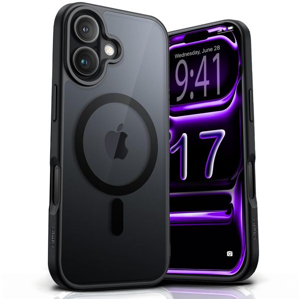 ORRO Clear MagSafe Case with Black Trim - Compatible with iPhone 17