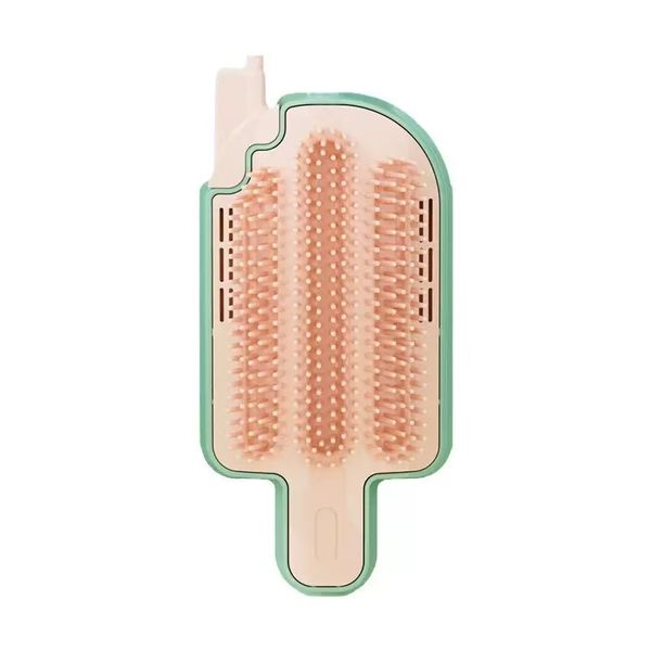 Popsicle-Shaped Pet Self-Cleaning Brush | One-Click Hair Remover Grooming