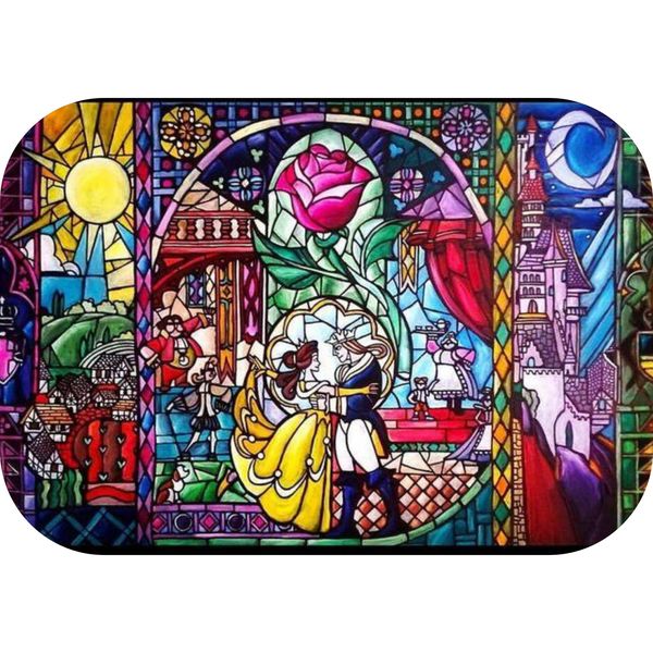 Beauty And The Beast Tile Printed Mouse Pad