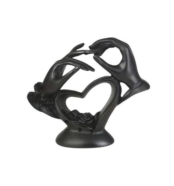 Resin Love Heart Hands Sculpture