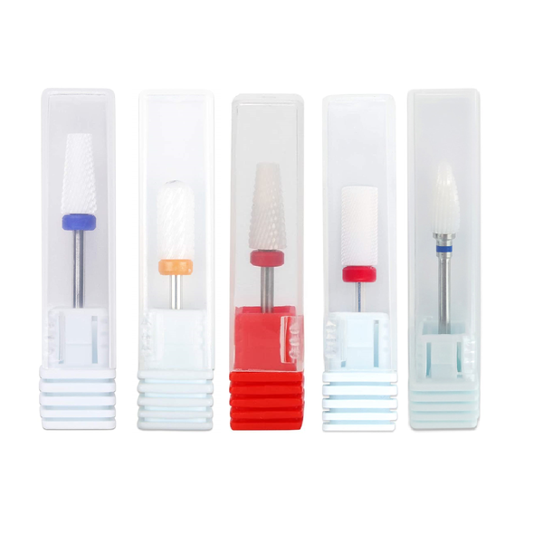 iMbali 3/32" ceramic nail drill bit 5pc set