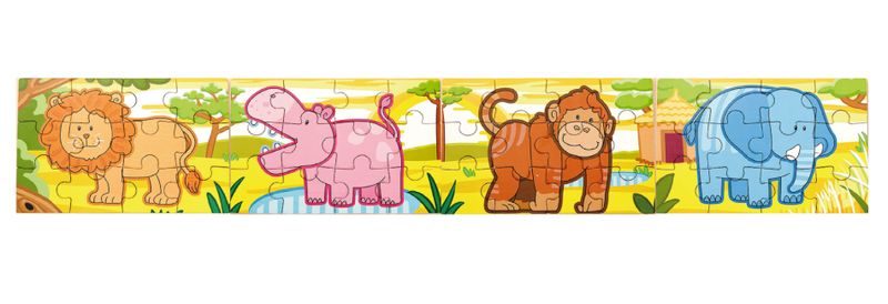 Wooden Puzzles Farm Animals (4 x 12pc puzzles) - Educational Toy
