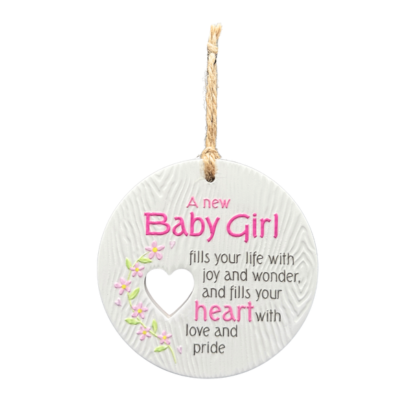 Piece of My Heart Ceramic Plaque - Baby Girl
