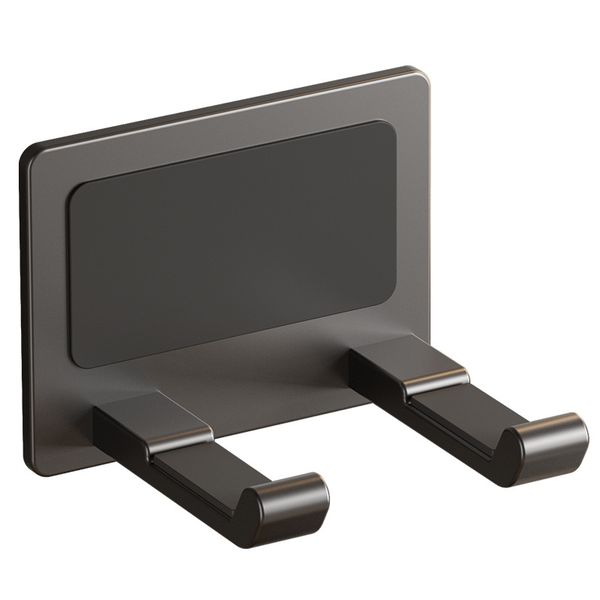 Punch-free hair dryer stand, non-destructive installation, black