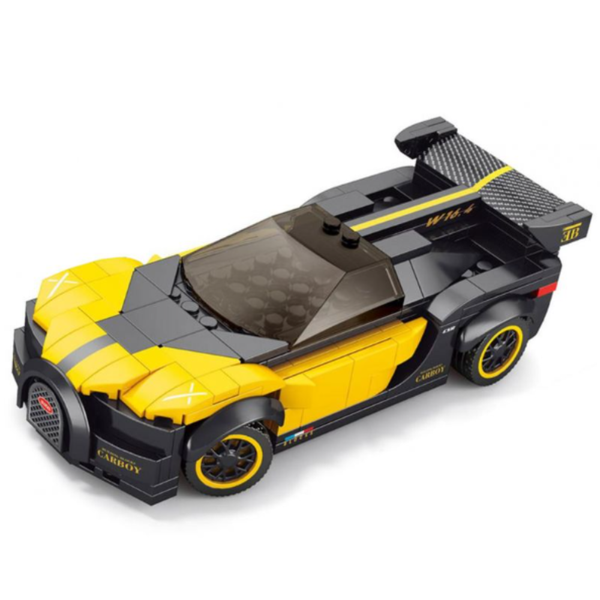 Arole RC Assembly Racer - Yellow Lightning - 1:20 Scale, 251 Bricks