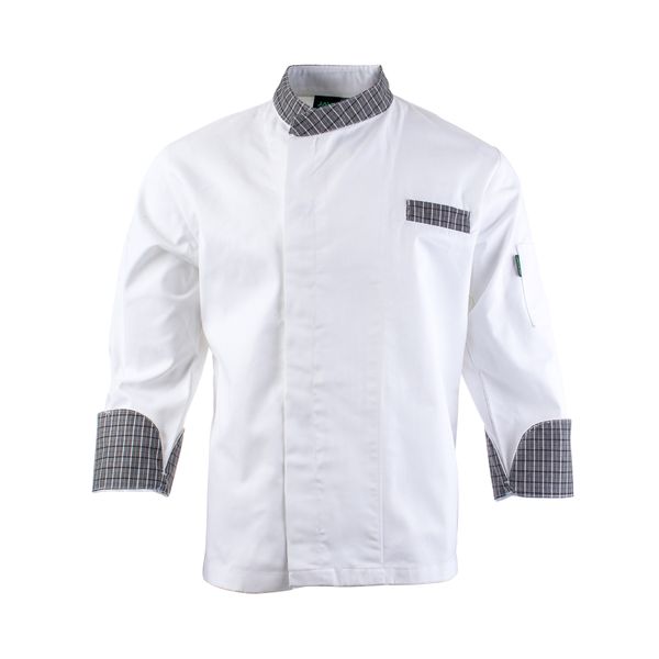 Javlin Men's Chef Jacket (White &amp; Fano)