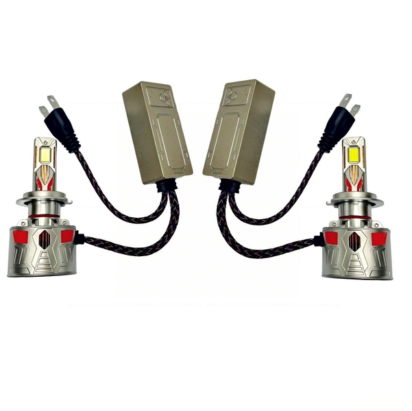 ECOMLIGHT H7 LED Headlight Bulbs 500W 6000K-8500K Pair Plug &amp; Play 12V-80V