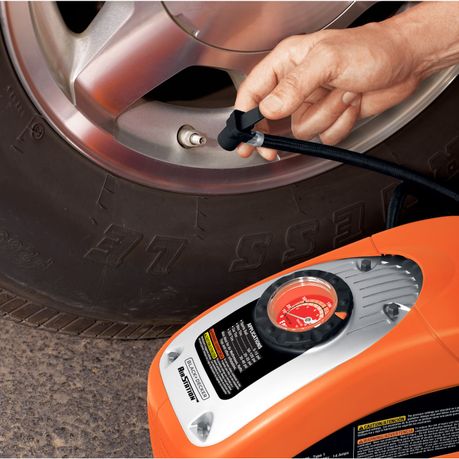 BLACK DECKER 160PSI Air compressor Tyre Inflator Pump Wall Plug