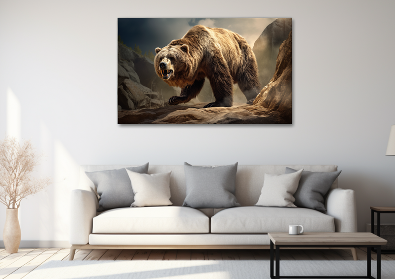 Canvas Wall Art - Cave Bear Abstract - MT0166