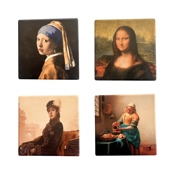 Designer Ceramic Coasters - Renaissance Collection - Set of 4
