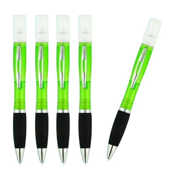 Sanitising Pen - Refillable Ballpoint Sanitiser Sprayer Pen - Blue - 5 Pack
