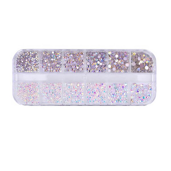 12 Grids DIY Nail Crystal Rhinestones for Nail Art Decorations
