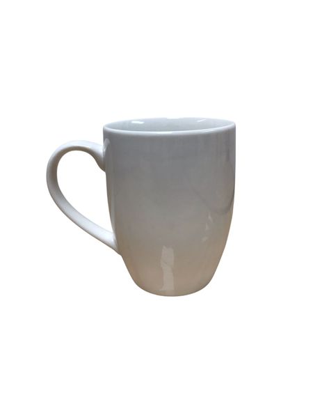 White Porcelain Coffee Mugs - Set of 10