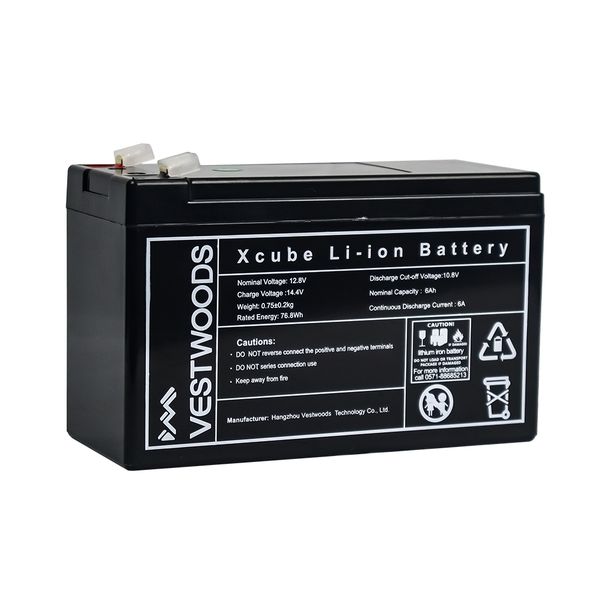VESTWOODS 6Ah / 12V LiFePO4 Lithium-Ion Battery - VC1206