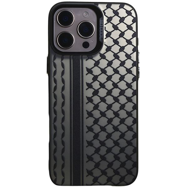 Middle Eastern Scarf Inspired - Compatible With 16 Pro Max - Silver Chrome