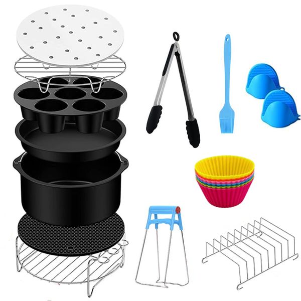 14Pcs 8 Inch Air Fryer Accessories Set for Most 3.7QT-6.8QT Air Fryer