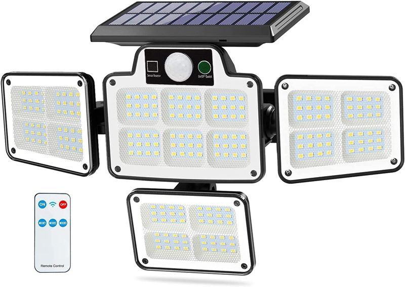 Multifunctional 4 Side Emitting LED Solar Light with Remote Control