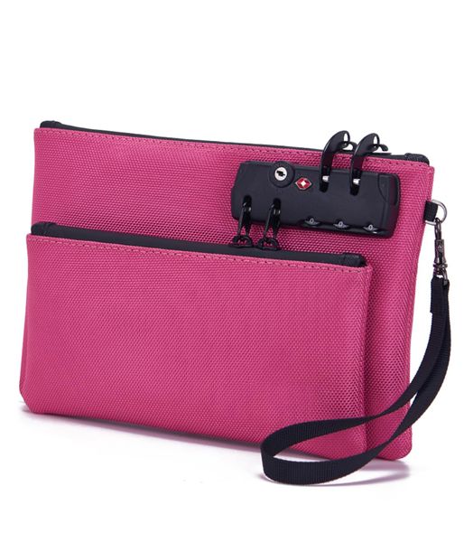 Lockable Money Bag, 7x9 Inch Durable Oxford Locking Bank Bag Coin Purse