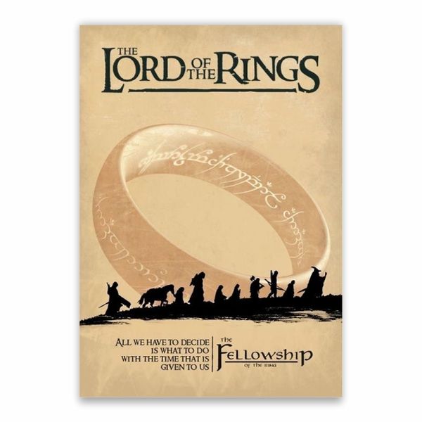 Fellowship Of The Ring Quote Poster - A1