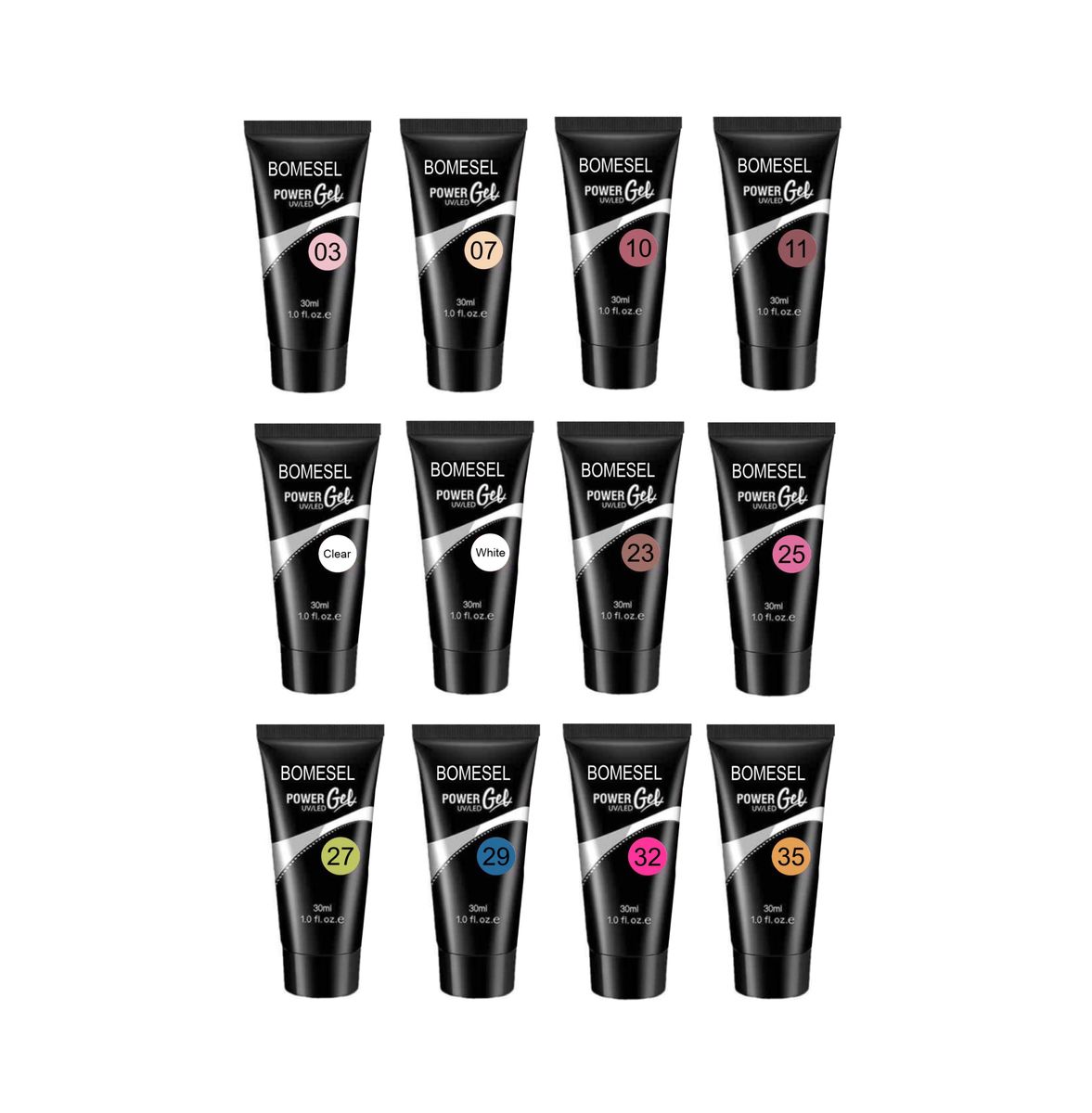 Bomesel Poly Gel Set of 12 Colours Shop Today. Get it Tomorrow