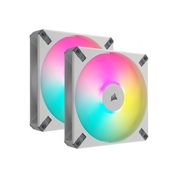 Corsair iCUE AF140 RGB ELITE 140mm PWM Dual Fan Kit White
