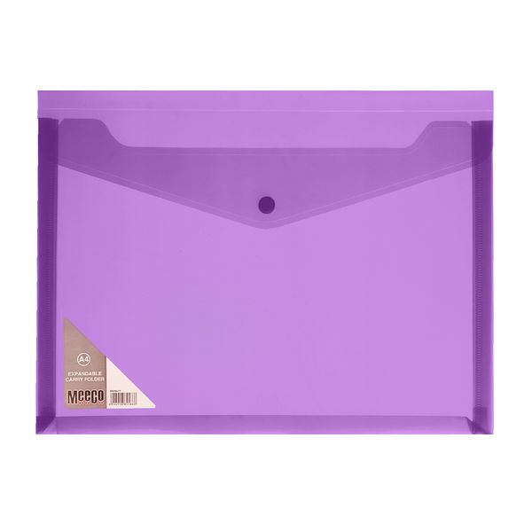 Meeco A4 Expandable Carry Folder Violet 5 Pack