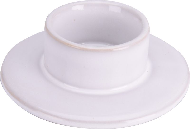 Tealight Holder 12x3cm - White