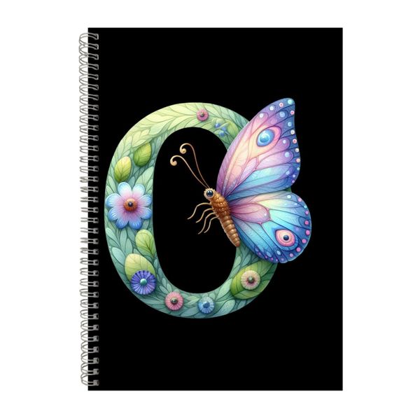 Butterfly O A4 Notebook Spiral Lined Trendy Note image