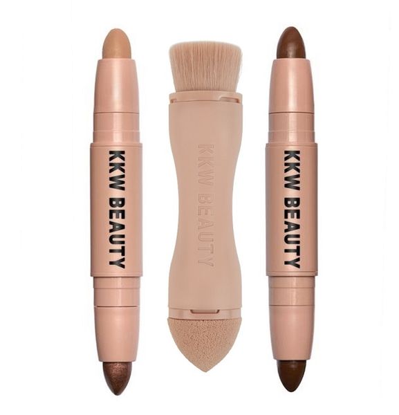 KKW Beauty - Crème Contour and Highligh Set With Brush (Dark)