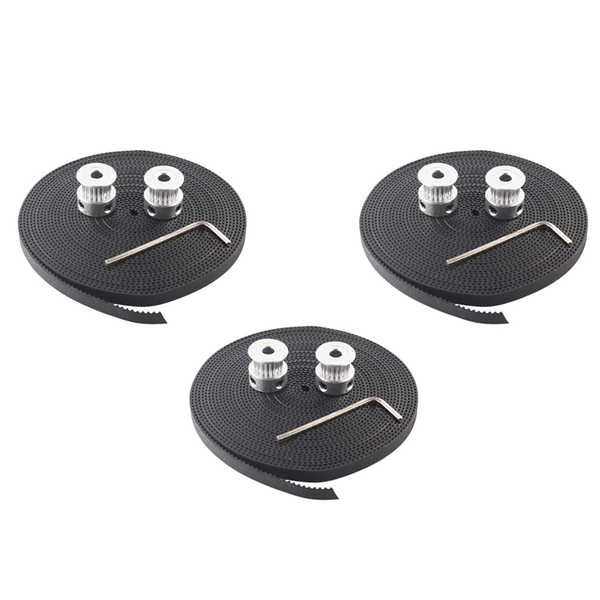 2Pcs Gt2 Alumium Pulley Bore 5Mm Width 6Mm 2Meters 2M 6Mm Gt2 Belt