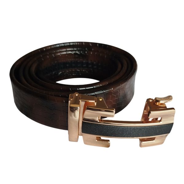 Brown Belt for Men - Automatic buckle